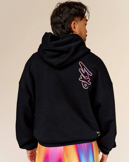 Pride Sticker Boxy Hoodie - Black | Official Brand