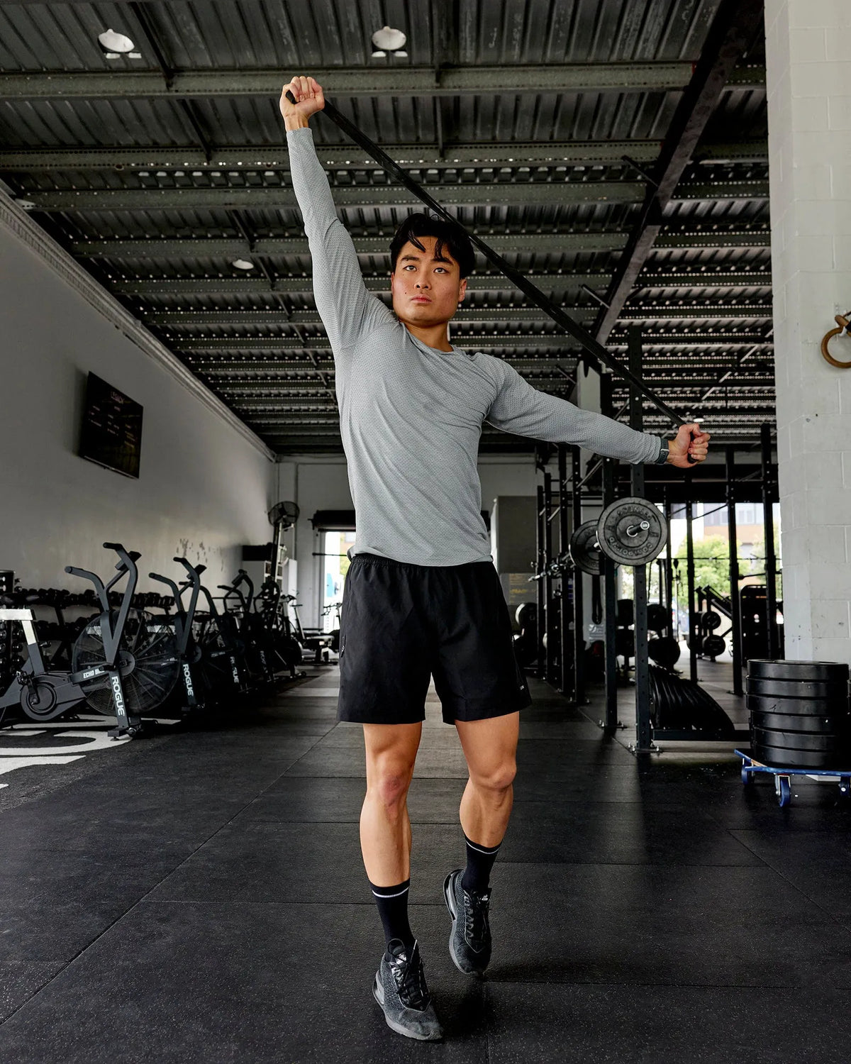AeroFLX+ Seamless Long Sleeve Tee - Lt Grey Marl | Brand