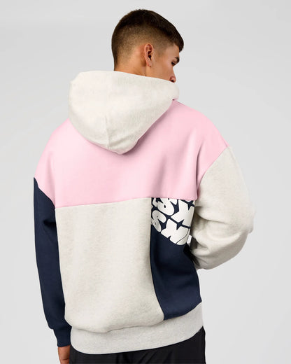 Grey Marl-Marshmallow-Navy