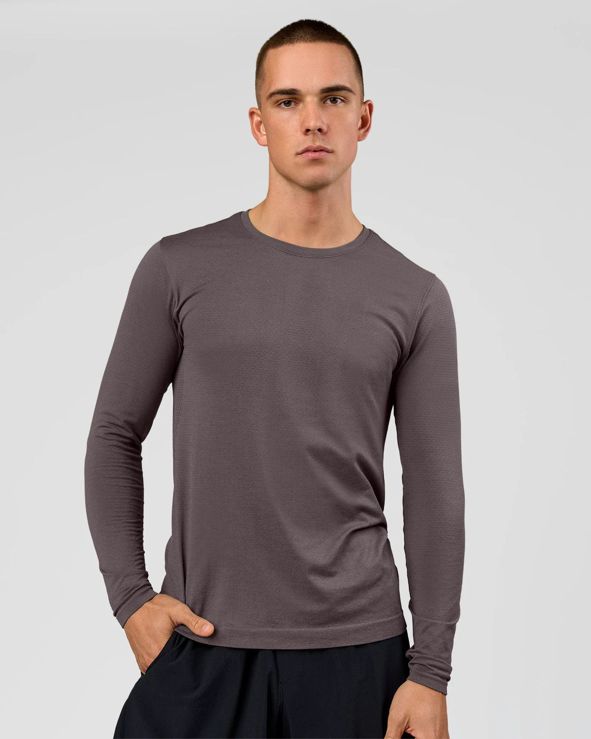 AeroFLX+ Seamless Long Sleeve Tee (Set in Sleeve) - Duskstone/Duskstone