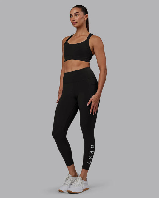 Rep Ultra High-Rise 7/8 Legging with Pockets - Pirate Black/White