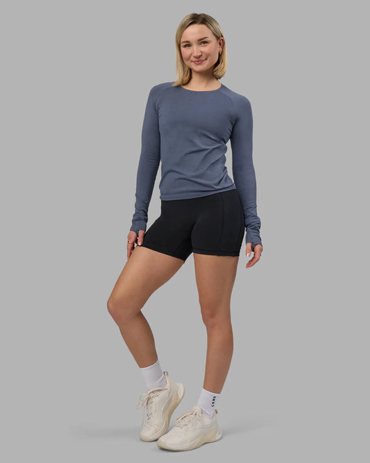 AeroFLX+ Seamless Long Sleeve Tee - Night Shadow/Night Shadow