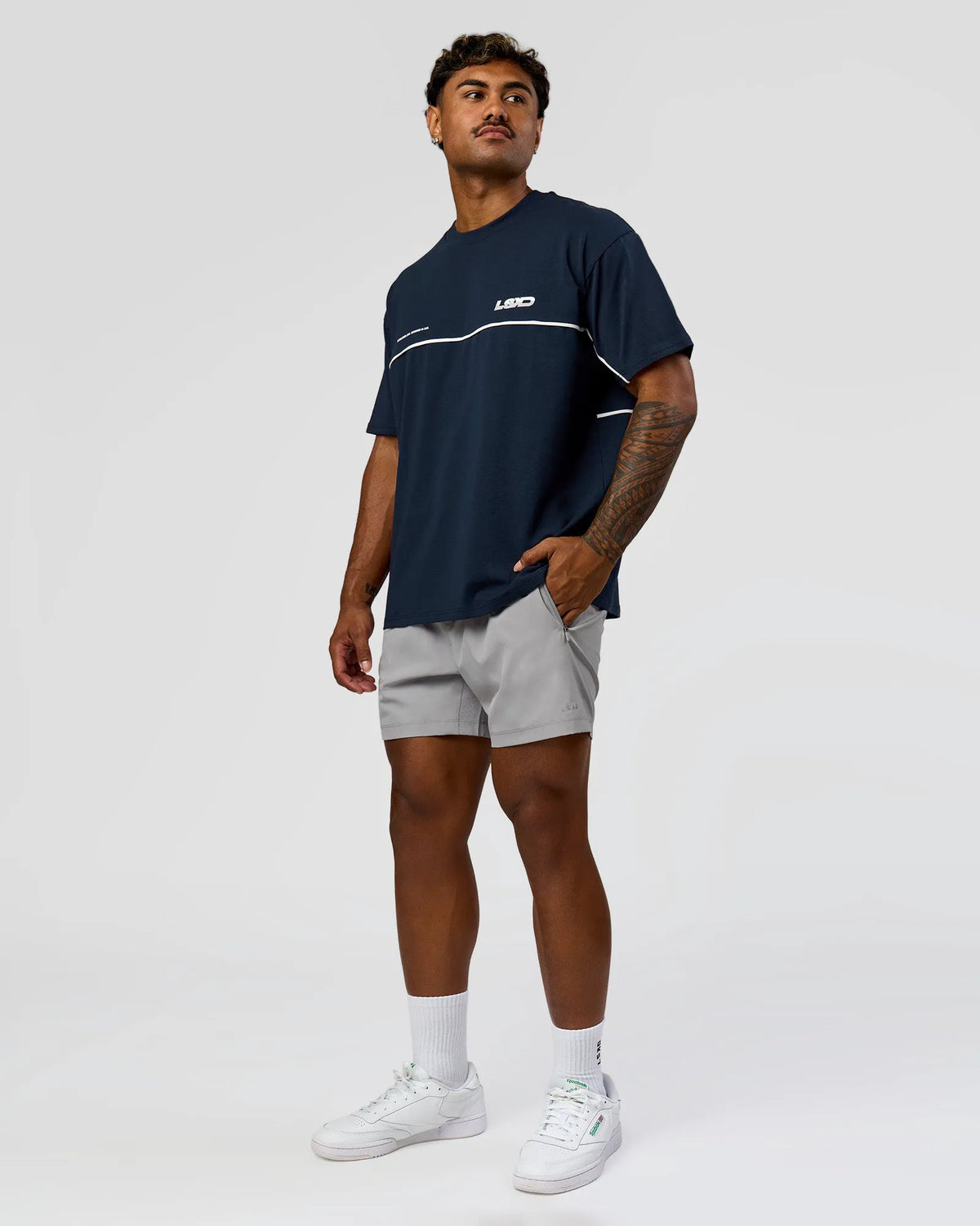 Midnight Navy-White