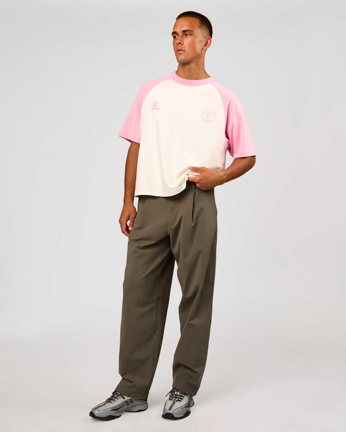 Off White-Pink Rose