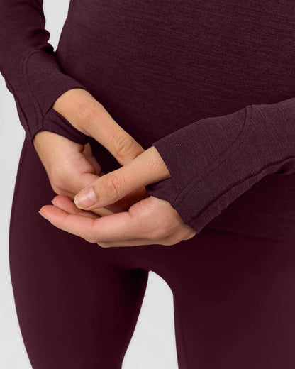 AeroFLX+ Long Sleeve Half Zip - Cherry Lacquer
