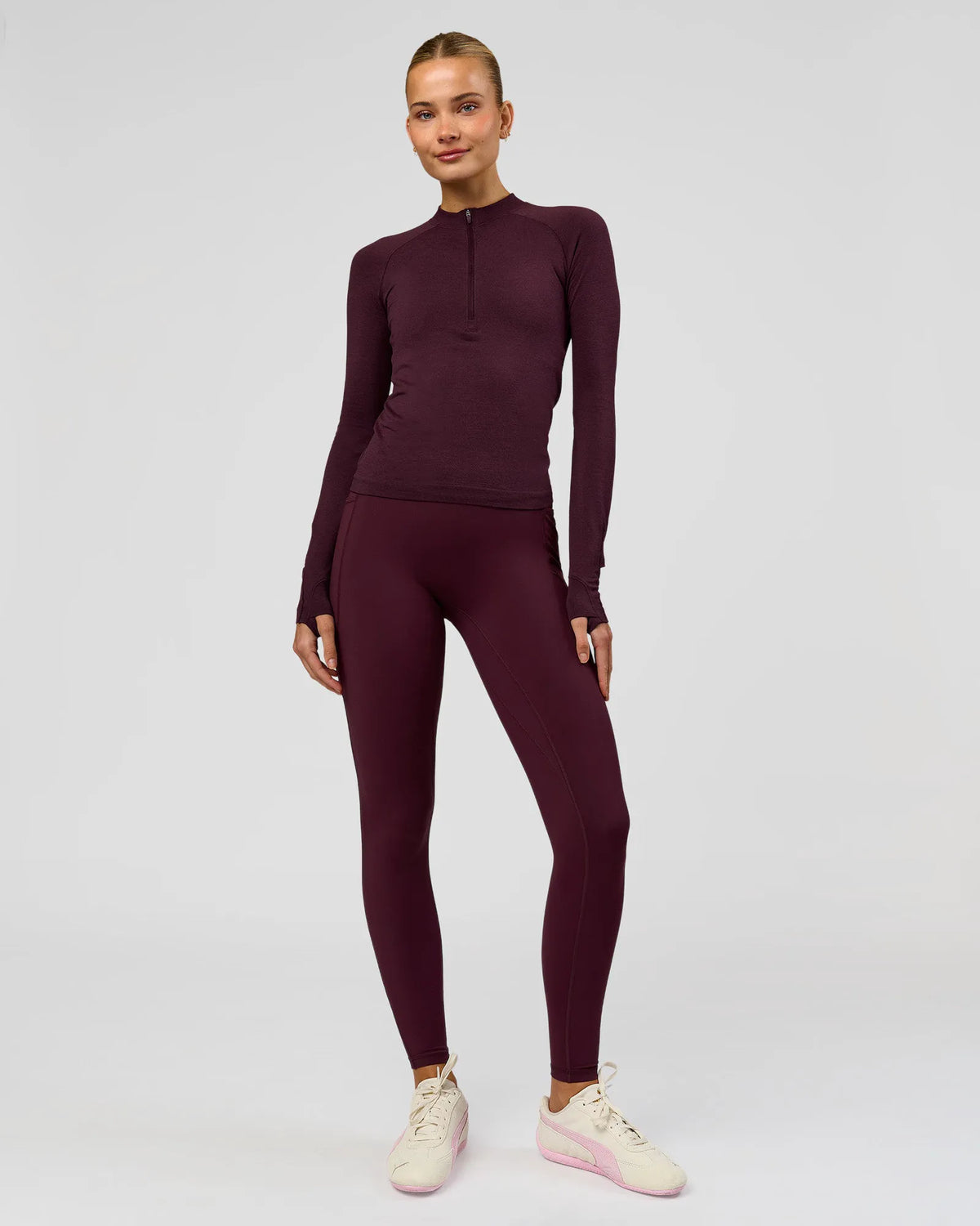 AeroFLX+ Long Sleeve Half Zip - Cherry Lacquer